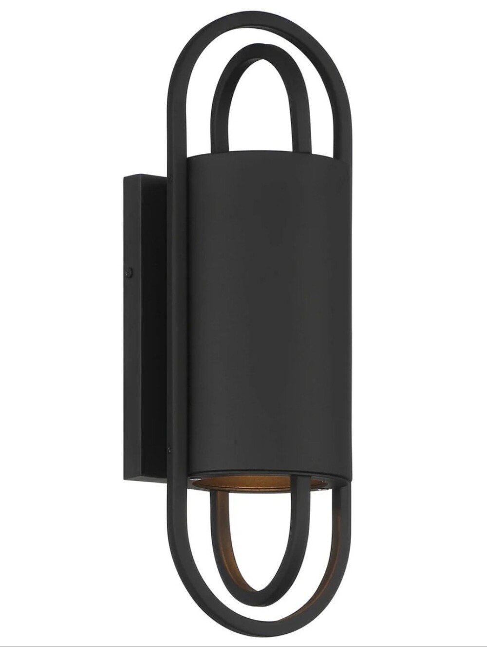 Designers Fountain Black Curved Lantern Wall Sconce Contemporary Outdoor Accent - Picture 2 of 4